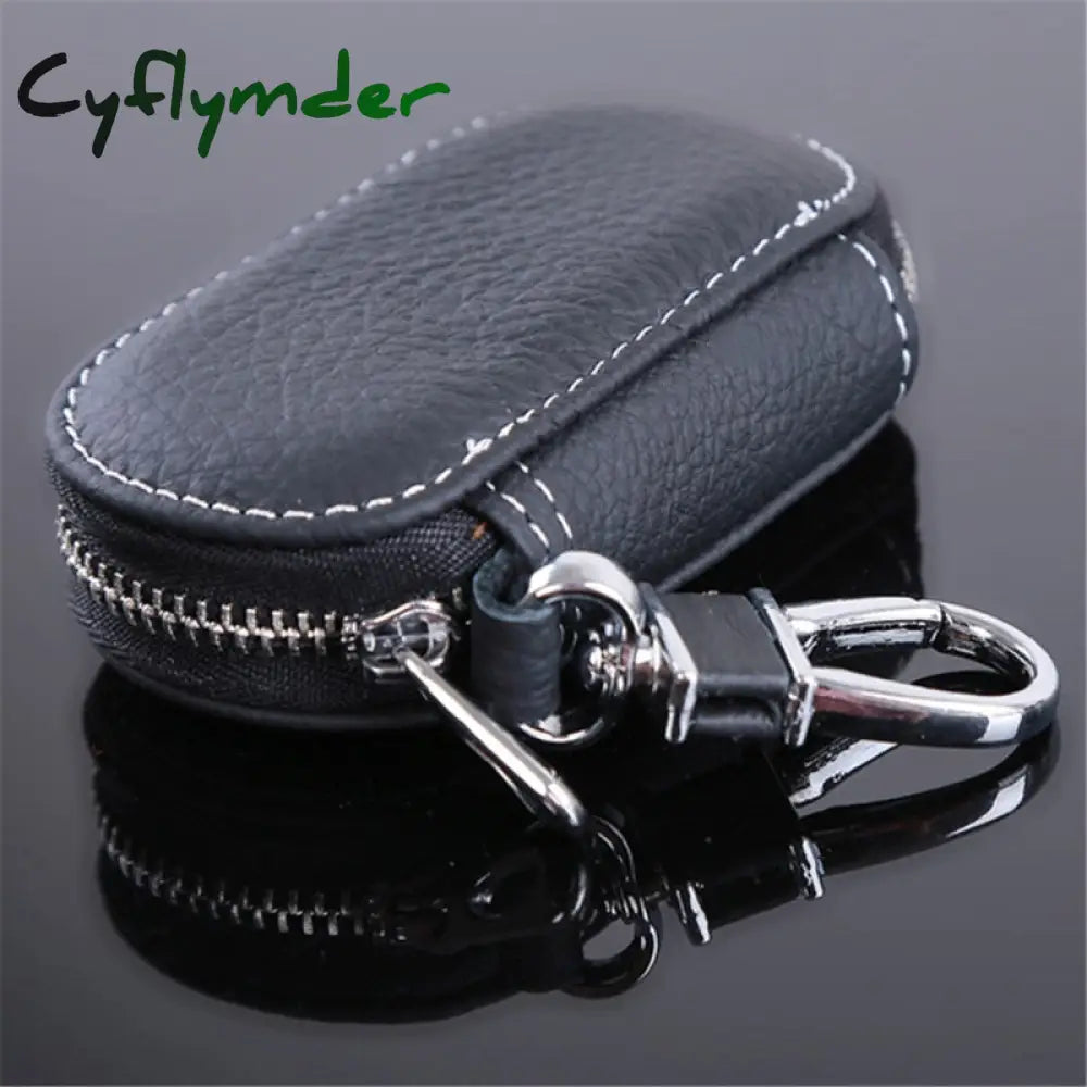 Cyflymder Leather Keychain Men Women Key Holder Organizer Pouch Pu Case Split Car Wallet