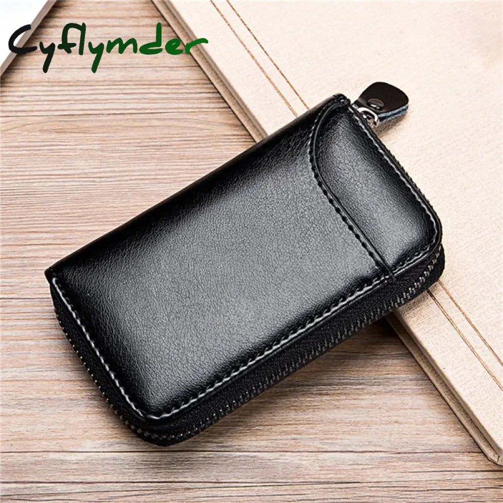 Cyflymder Leather Keychain Men Women Key Holder Organizer Pouch Pu Case Split Car Wallet