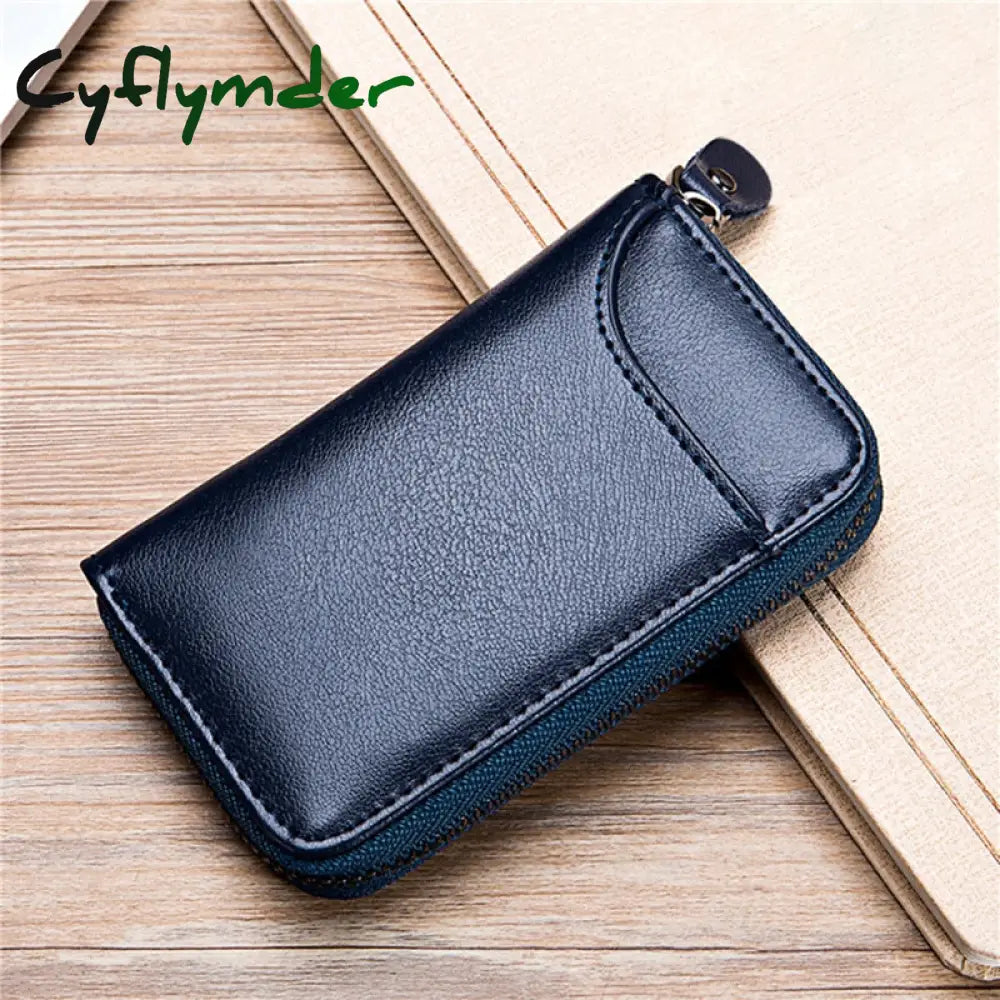 Cyflymder Leather Keychain Men Women Key Holder Organizer Pouch Pu Case Split Car Wallet