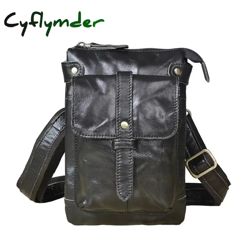 Cyflymder Leather Men Multifunction Designer Casual Mochila Shoulder Messenger Bag Fashion Belt