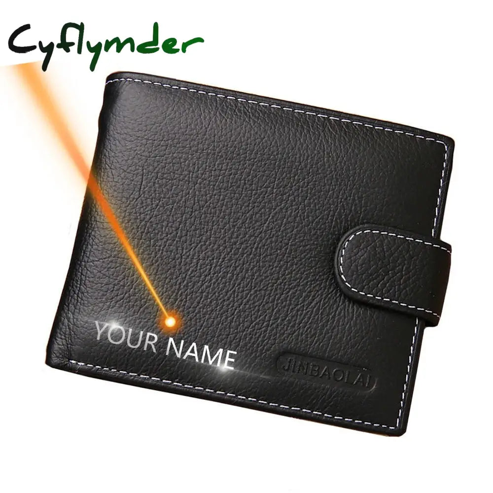 Cyflymder Leather Men Wallets Solid Sample Style Zipper Purse Man Card Horder Famous Brand Quality