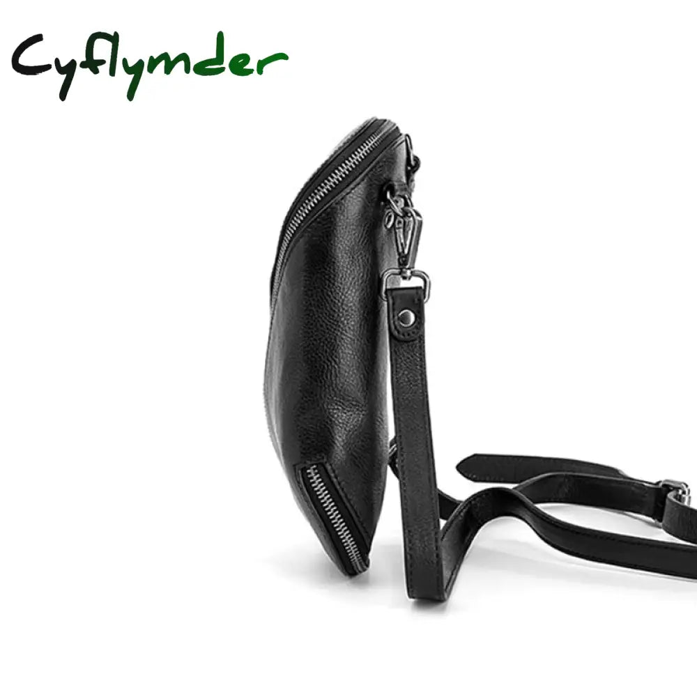 Cyflymder Leather Men’s Bags Head Leather One-Shoulder Casual Slanted Personality Trend Small