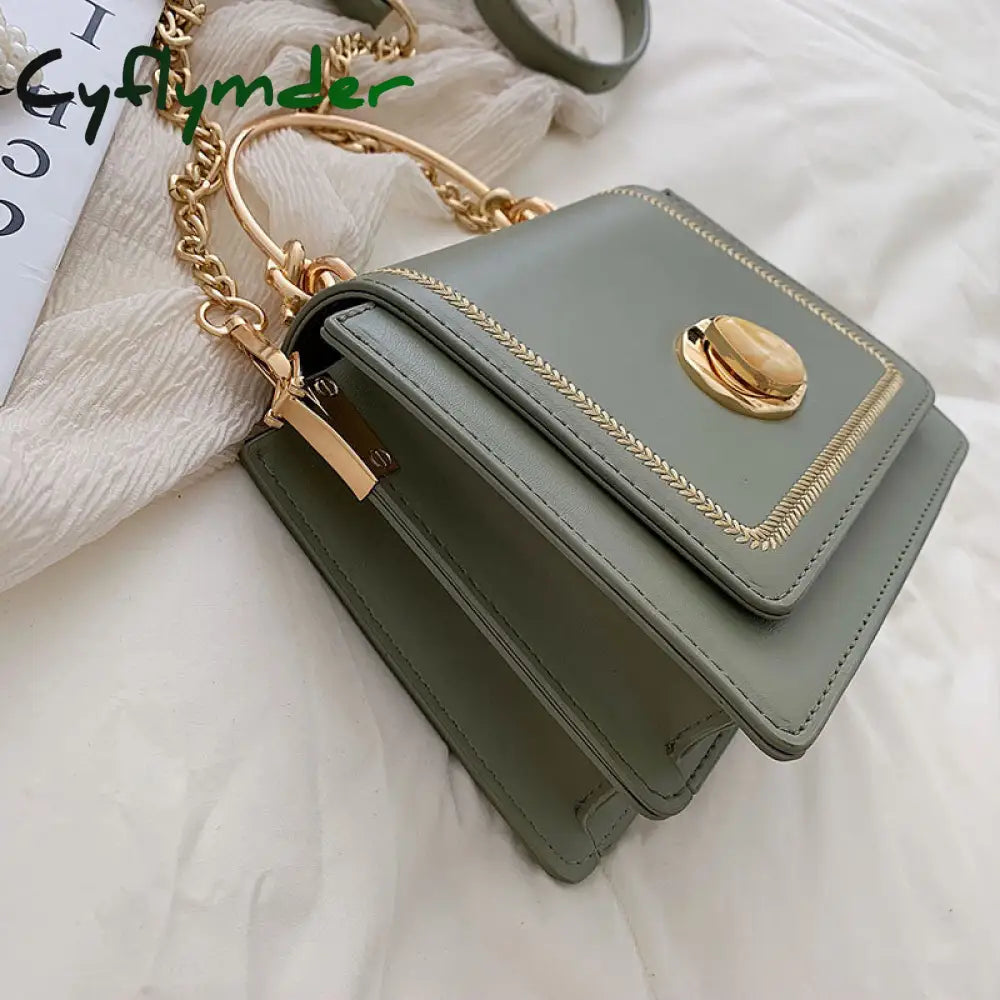 Cyflymder Leather Mini Crossbody Bags For Women Summer Shoulder Bag With Short Handle Female Phone