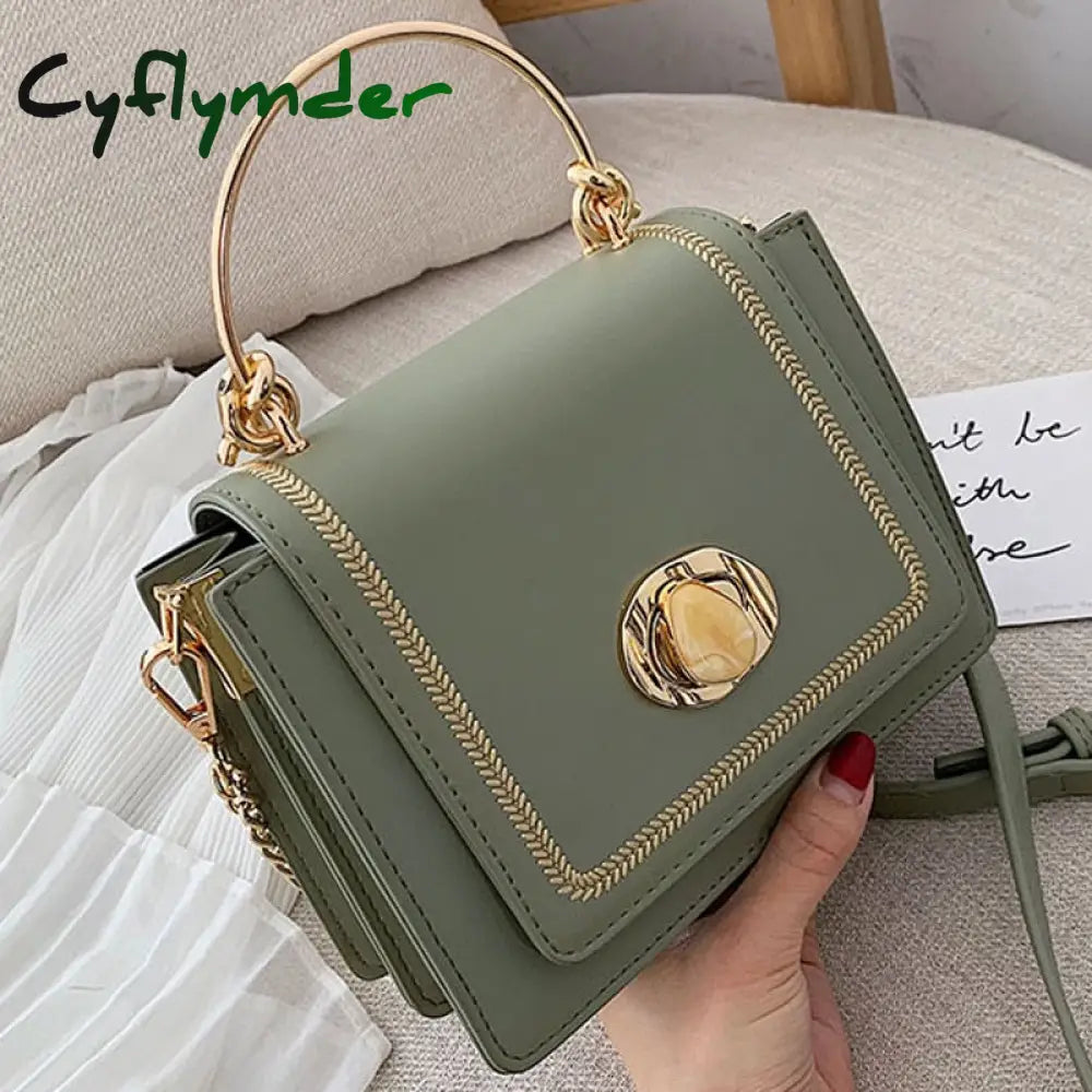 Cyflymder Leather Mini Crossbody Bags For Women Summer Shoulder Bag With Short Handle Female Phone