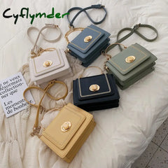 Cyflymder Leather Mini Crossbody Bags For Women Summer Shoulder Bag With Short Handle Female Phone