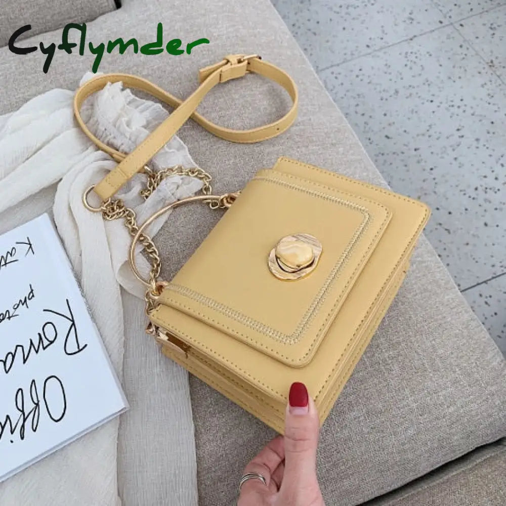 Cyflymder Leather Mini Crossbody Bags For Women Summer Shoulder Bag With Short Handle Female Phone