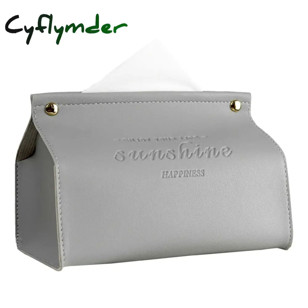 Cyflymder Leather Tissue Box Car Toilet Pumping Box Home Living Room Decoration Bedroom Kitchen