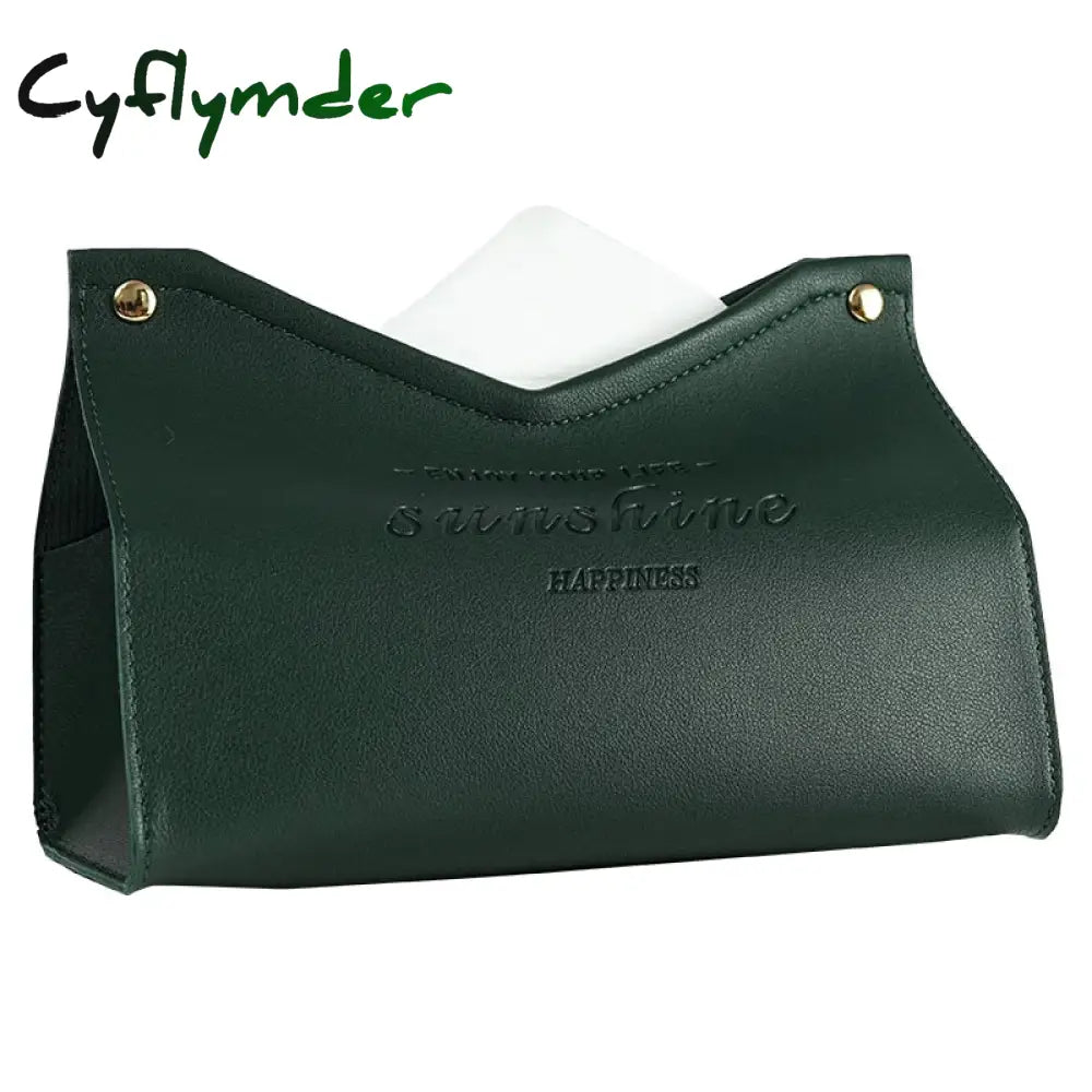 Cyflymder Leather Tissue Box Car Toilet Pumping Box Home Living Room Decoration Bedroom Kitchen