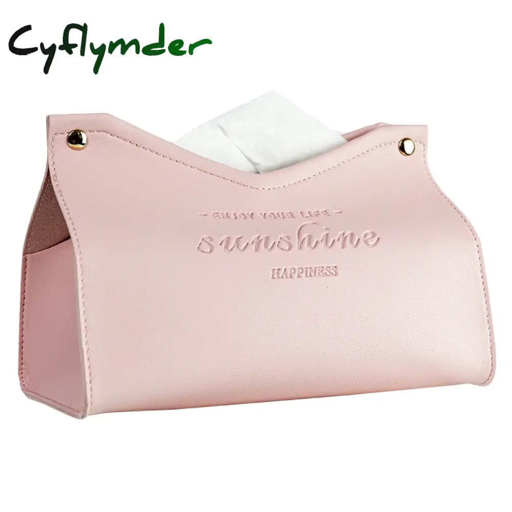 Cyflymder Leather Tissue Box Car Toilet Pumping Box Home Living Room Decoration Bedroom Kitchen