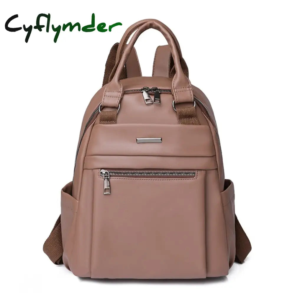 Cyflymder Leather Woman Backpacks New Female Fashion Portable Backpack Travel Casual Bag Mochilas