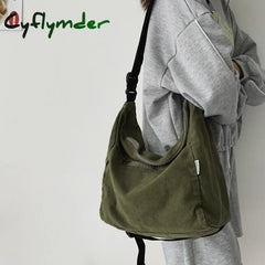 Cyflymder Leisure Shoulder Bag For Women Simple Solid Color Large Capacity Crossbody Tote Female