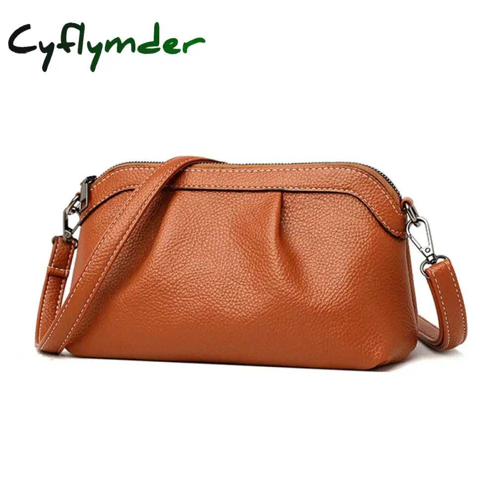 Cyflymder Leisure Simple Ladies Crossbody Bag Ladies Crossbody Bag New Fashion Shoulder Strap Soft Leather Shoulder Bag