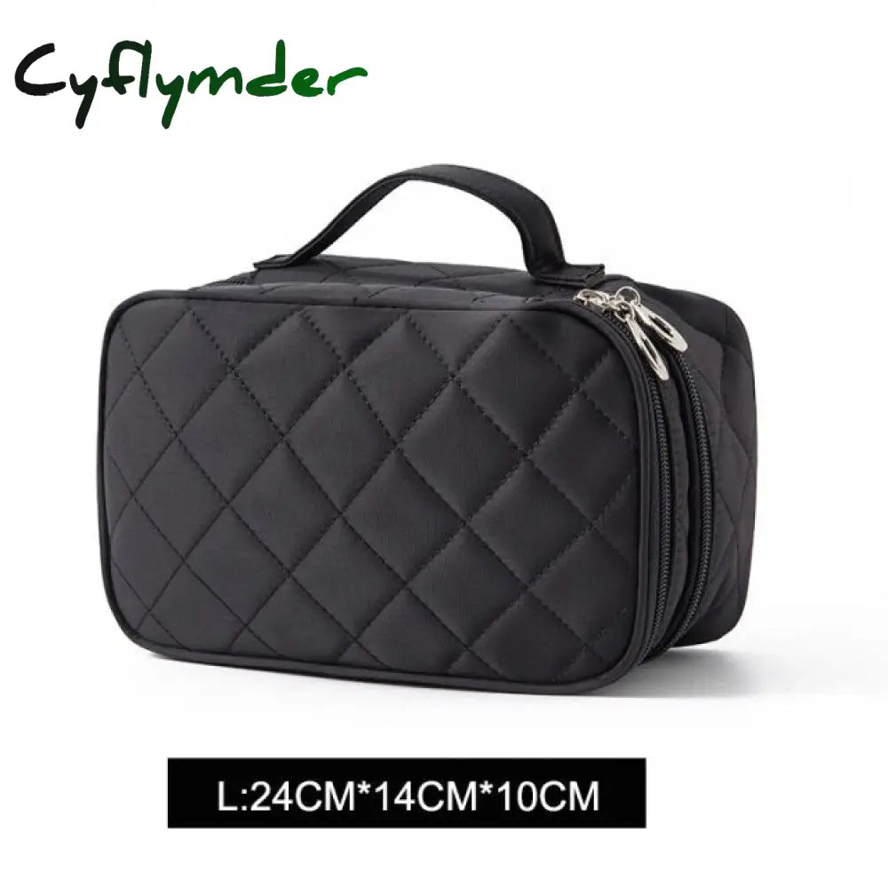 Cyflymder Lluxury Designer Women’s Toiletry Cosmetic Bag Double Waterproof Beautician Make Up