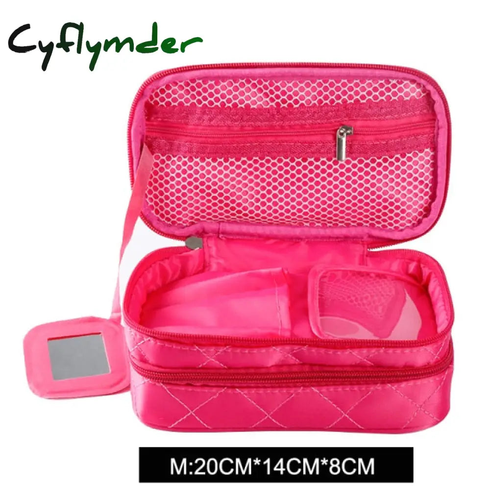 Cyflymder Lluxury Designer Women’s Toiletry Cosmetic Bag Double Waterproof Beautician Make Up