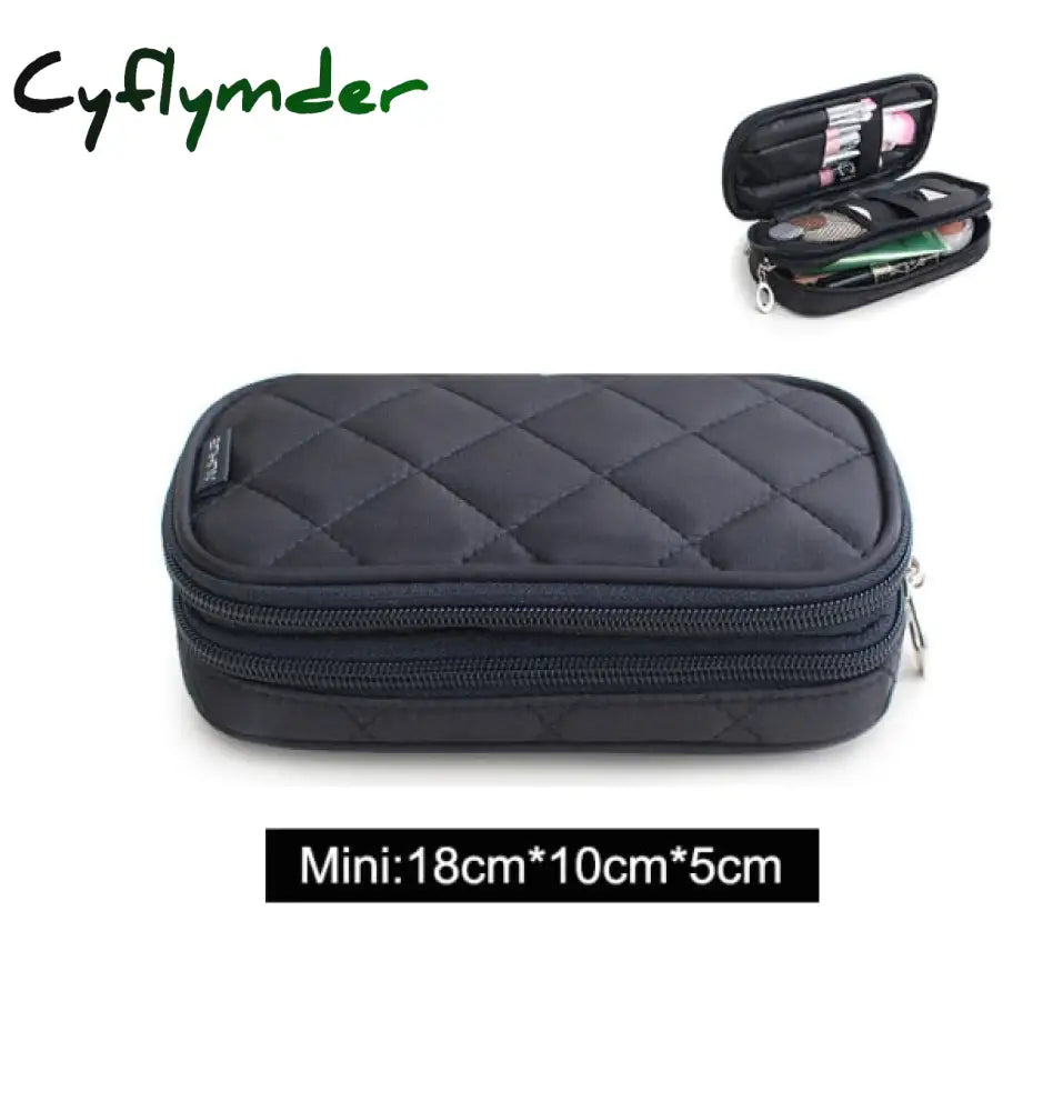 Cyflymder Lluxury Designer Women’s Toiletry Cosmetic Bag Double Waterproof Beautician Make Up