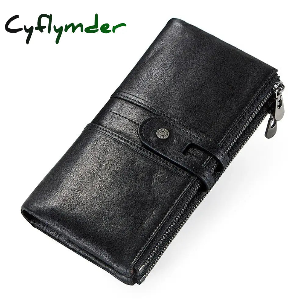 Cyflymder Long Wallet Women Genuine Leather Clutch Wallets Brand Design Hign Quality Fashion Card