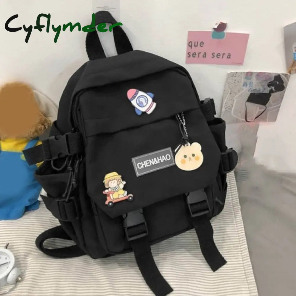 Cyflymder Lovely Multifunctional Backpack Teenage Girl Ring Buckle Portable Travel Bag Female Small