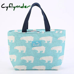 Cyflymder Lunch Bag For Women Funny Cartoon Kids Bento Cooler Bags Flamingo Thermal Breakfast Food