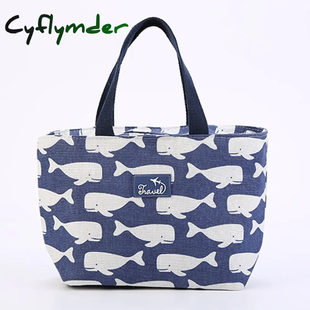 Cyflymder Lunch Bag For Women Funny Cartoon Kids Bento Cooler Bags Flamingo Thermal Breakfast Food