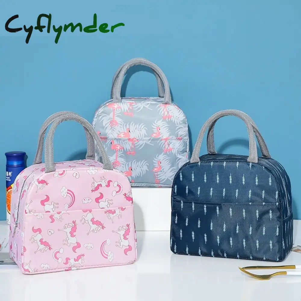 Cyflymder Lunch Bag For Women Insulation Portable Waterproof Cooler Bags Kids Tote Bolso Travel