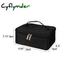 Cyflymder Lunch Bag For Women Men Small Thermal Box Insulated Portable Cooler Snack Work Picnic Blak