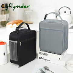 Cyflymder Lunch Bag Tote Portable Insulated Box Canvas Thermal Cold Food Container School Picnic