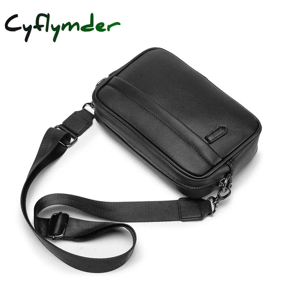 Cyflymder Luxury Brand Design Men Crossbody Bag Casual Solid Messenger Mens Small Shoulder Flap