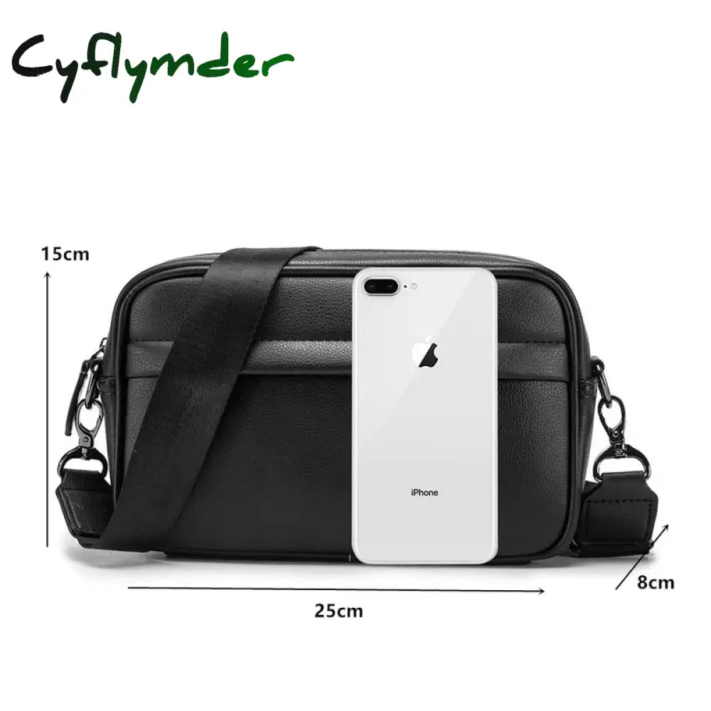 Cyflymder Luxury Brand Design Men Crossbody Bag Casual Solid Messenger Mens Small Shoulder Flap