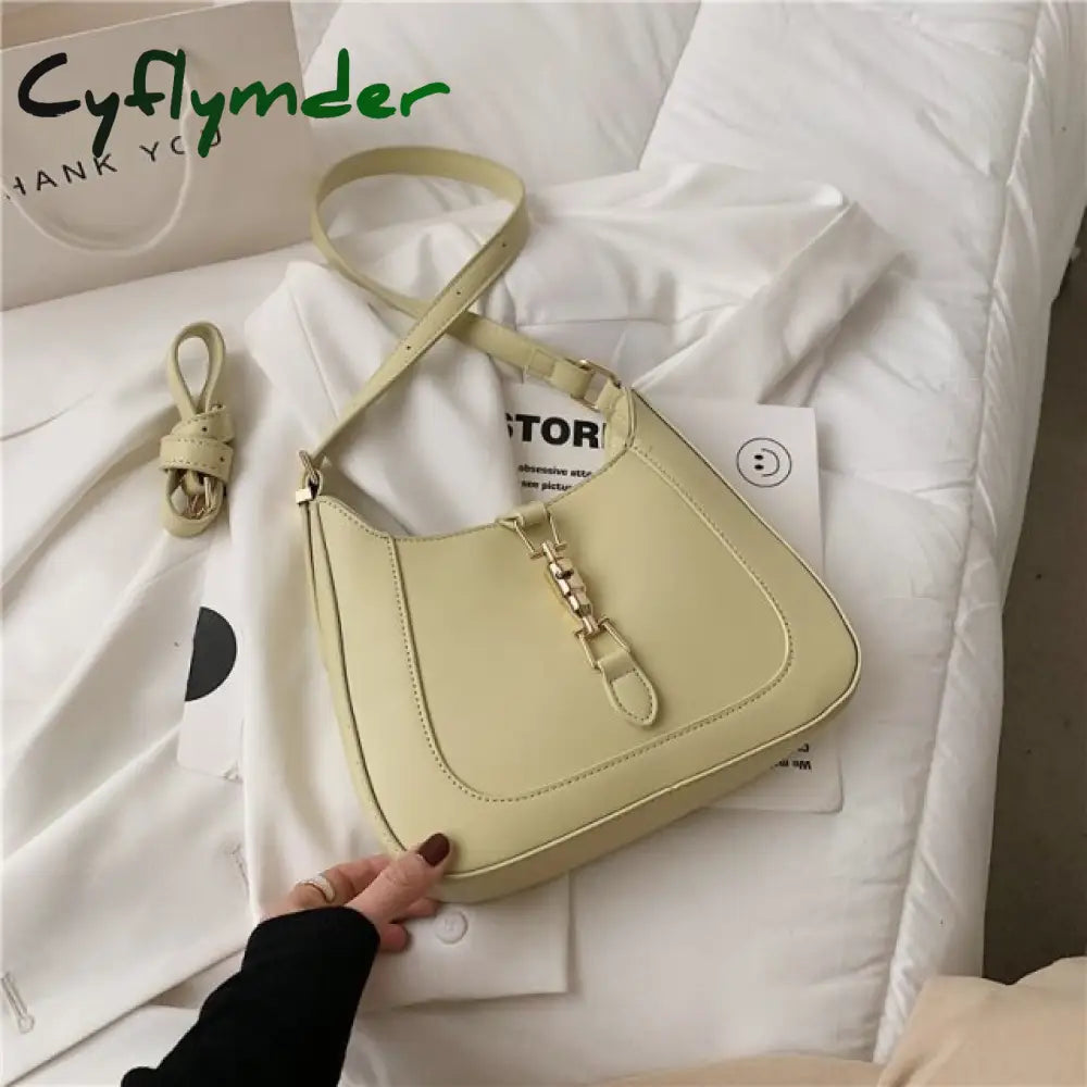 Cyflymder Luxury Brand Leather Shoulder Crossbody Bags For Women Bolso Sac A Main Purses And