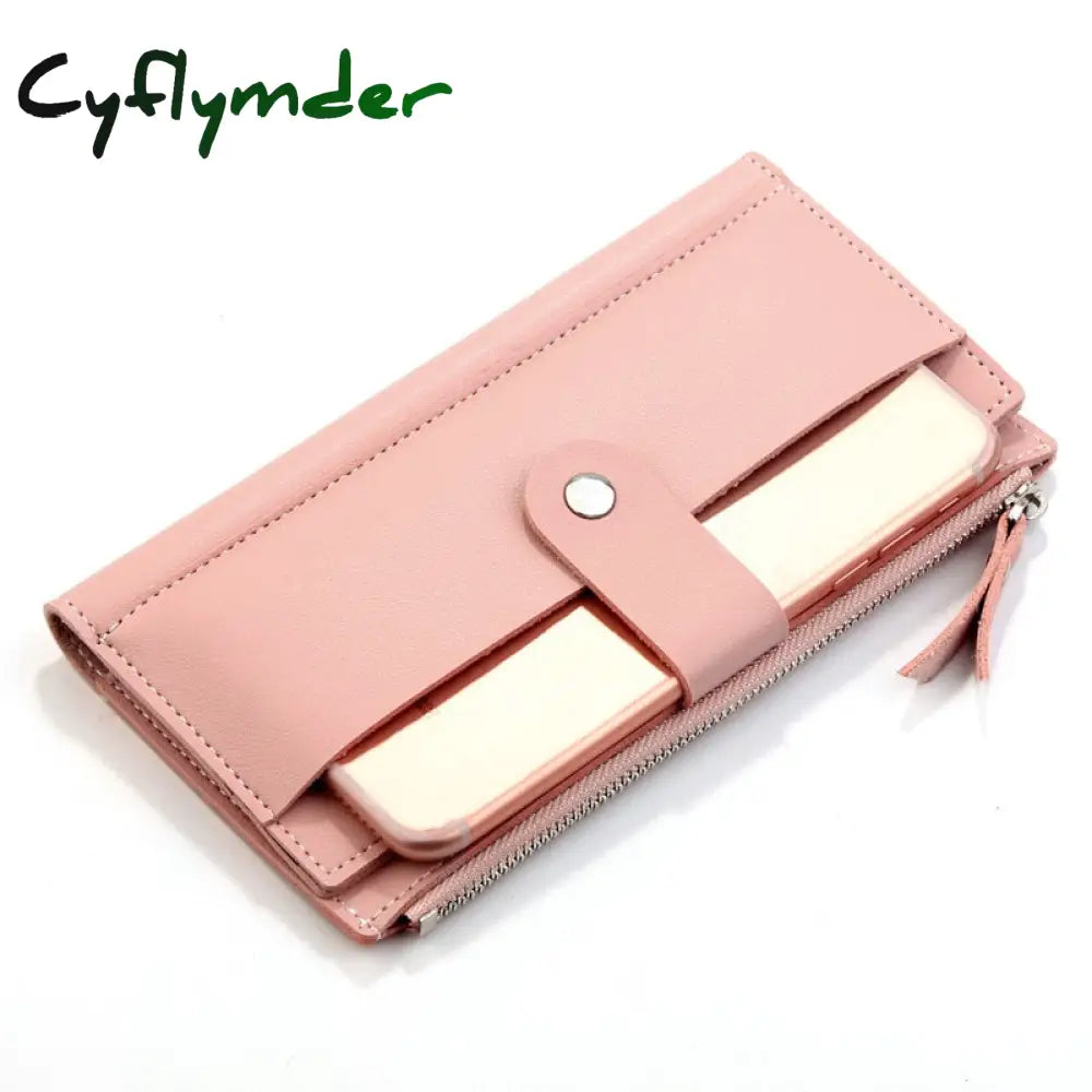 Cyflymder Luxury Brand Women Wallets Long Fashion Fastener Hasp Pu Leather Wallet Female Purse