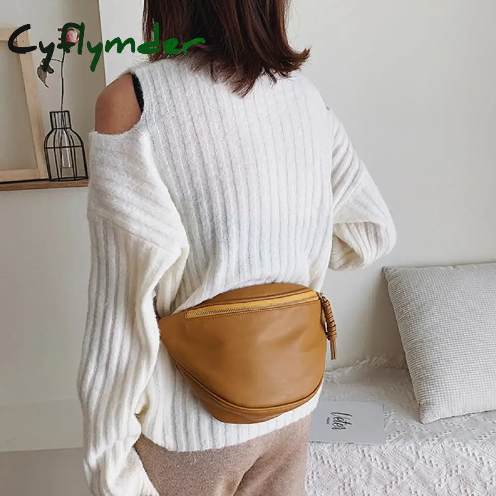 Cyflymder Luxury Chain Waist Bag Phone Pack And Purse For Women Belt Bags Stone Pattern Female