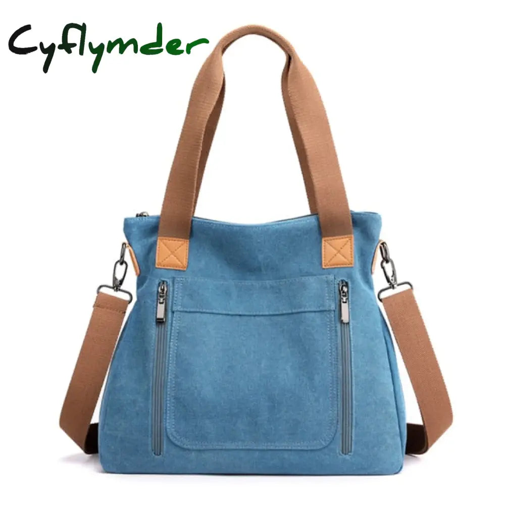 Cyflymder Luxury Cloth Handbags Women Bags Designer High Quality Canvas Shoulder Messenger