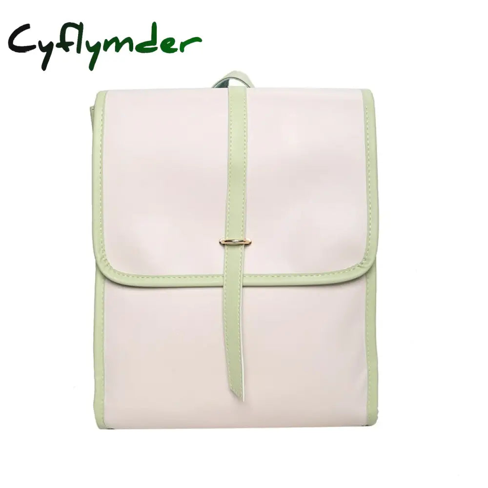 Cyflymder Luxury Designer Leather Women’s Backpack Large Capacity Travel Rucksack School For