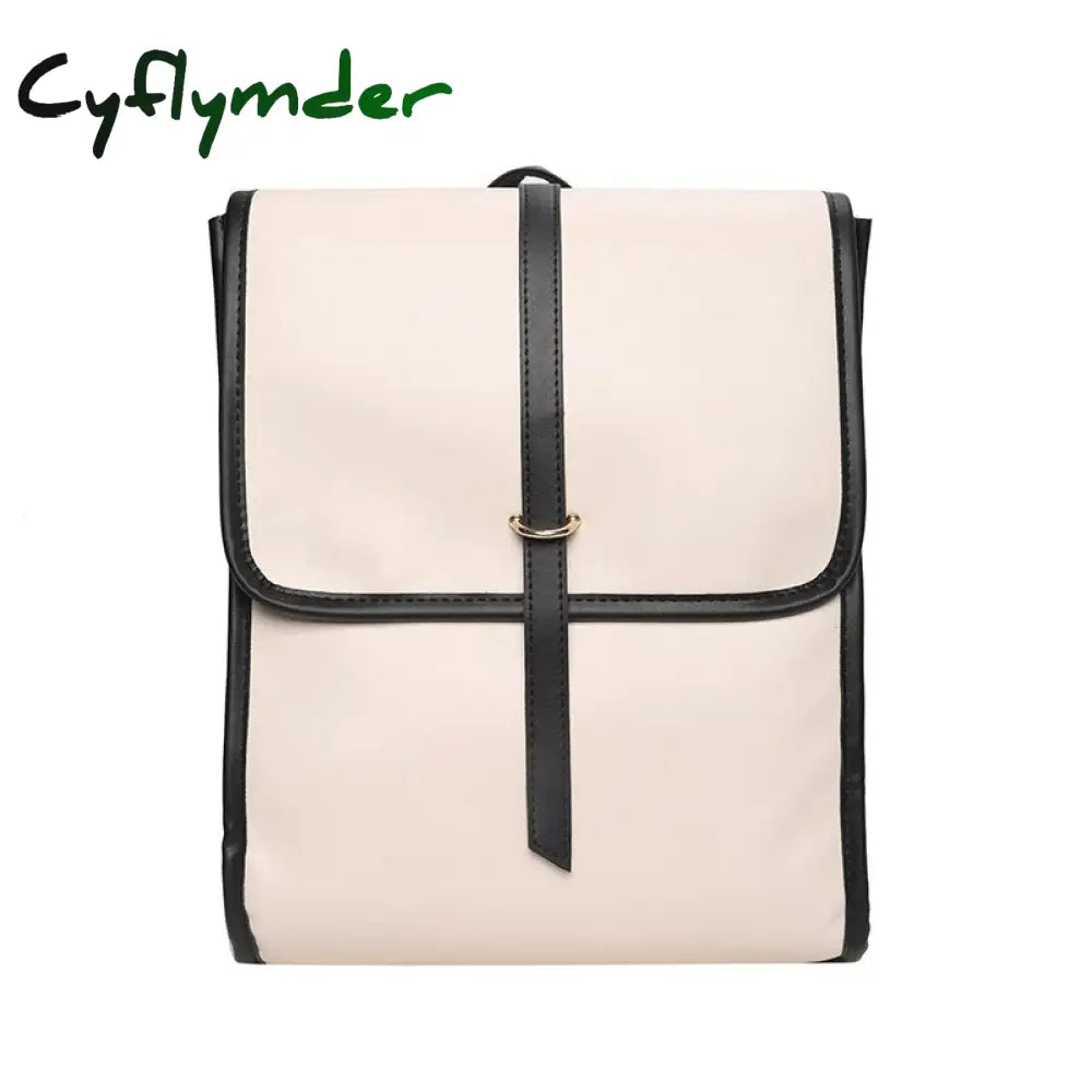 Cyflymder Luxury Designer Leather Women’s Backpack Large Capacity Travel Rucksack School For