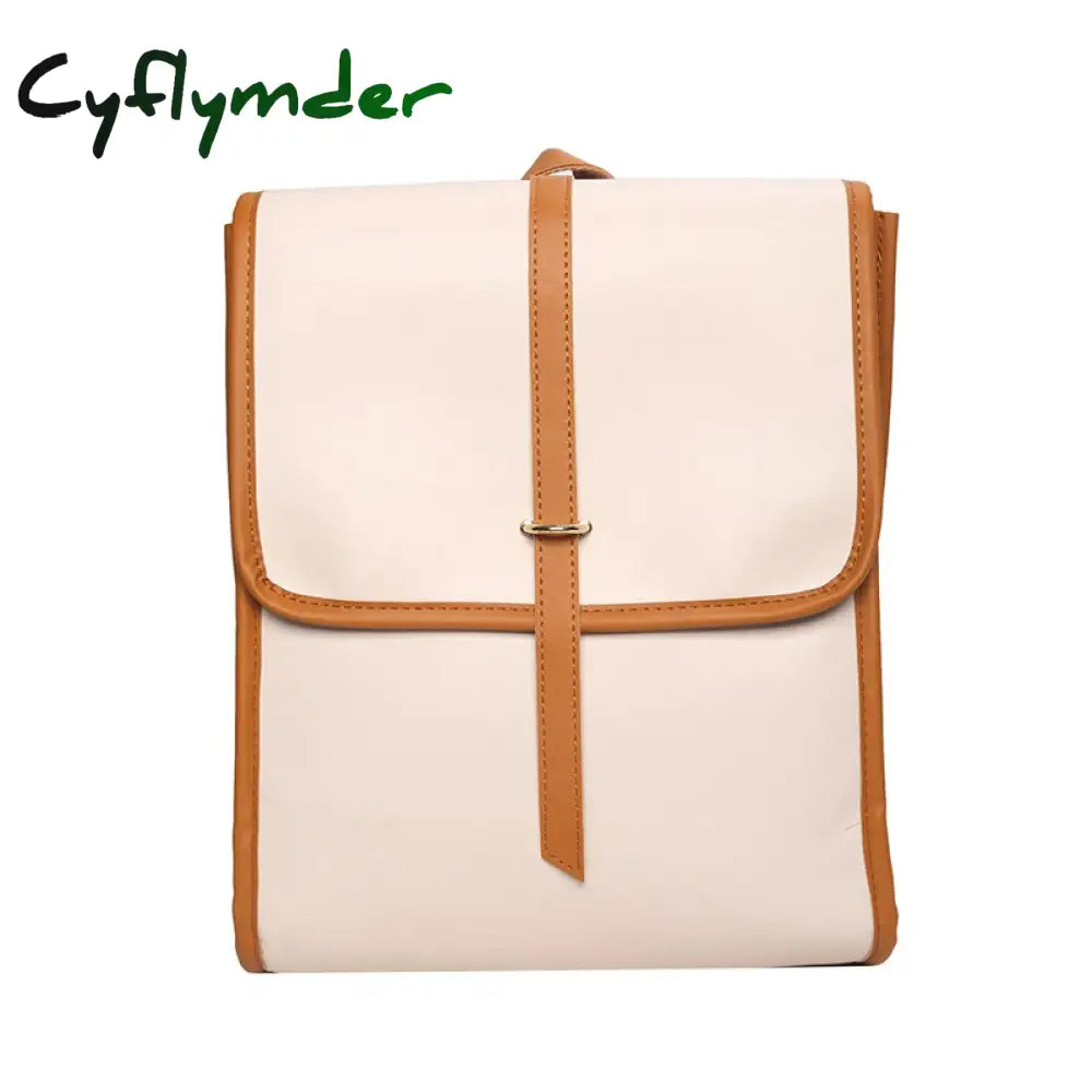Cyflymder Luxury Designer Leather Women’s Backpack Large Capacity Travel Rucksack School For