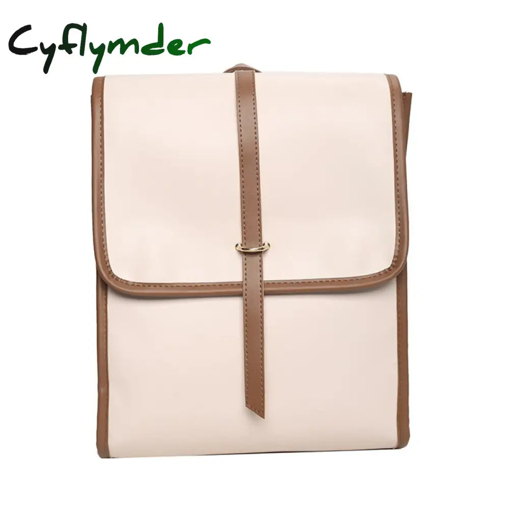 Cyflymder Luxury Designer Leather Women’s Backpack Large Capacity Travel Rucksack School For