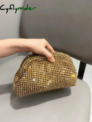 Cyflymder Luxury Designer Rhinestones Clutch Purse Bag For Women Handle Bag Shoulder Evening Banquet