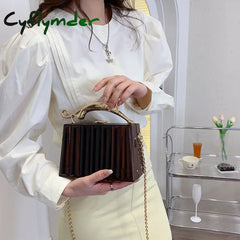 Cyflymder Luxury Designer Transparent Pvc Women’s Handbag Fashion Chain Crossbody Bag Box Animal