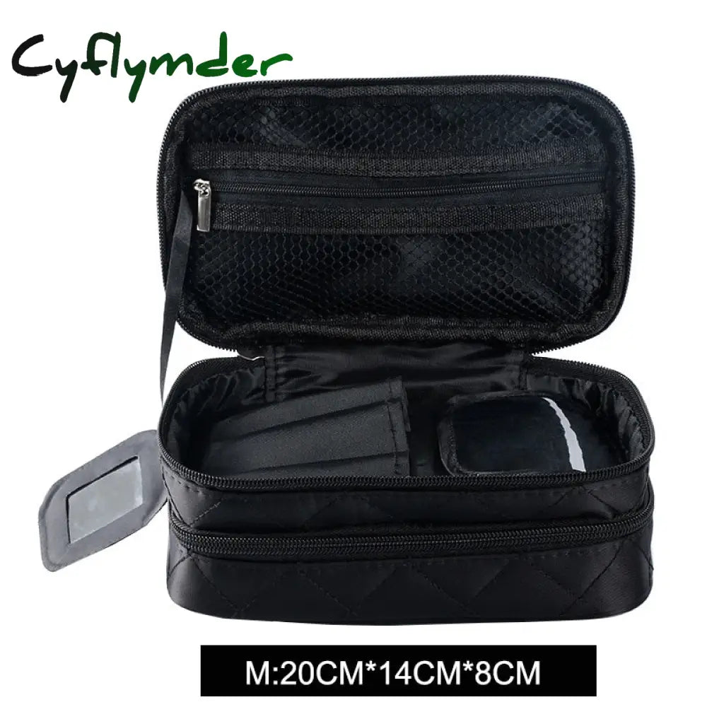 Cyflymder Luxury Designer Women’s Toiletry Cosmetic Bag Double Waterproof Beautician Make Up Bags