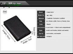 Cyflymder Luxury Fashion Genuine Leather Card Wallets Men Credit Holders Women Card&Id Holder Male