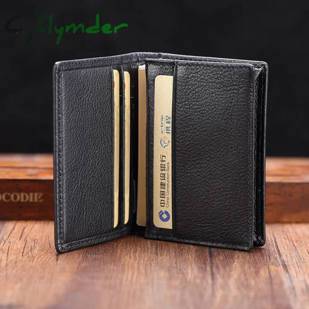 Cyflymder Luxury Fashion Genuine Leather Card Wallets Men Credit Holders Women Card&Id Holder Male