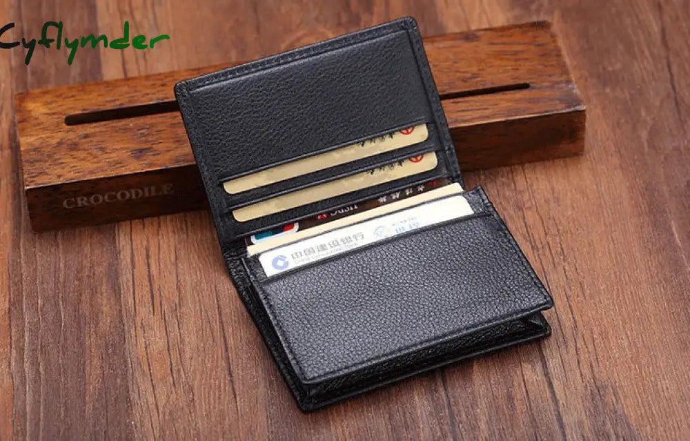 Cyflymder Luxury Fashion Genuine Leather Card Wallets Men Credit Holders Women Card&Id Holder Male