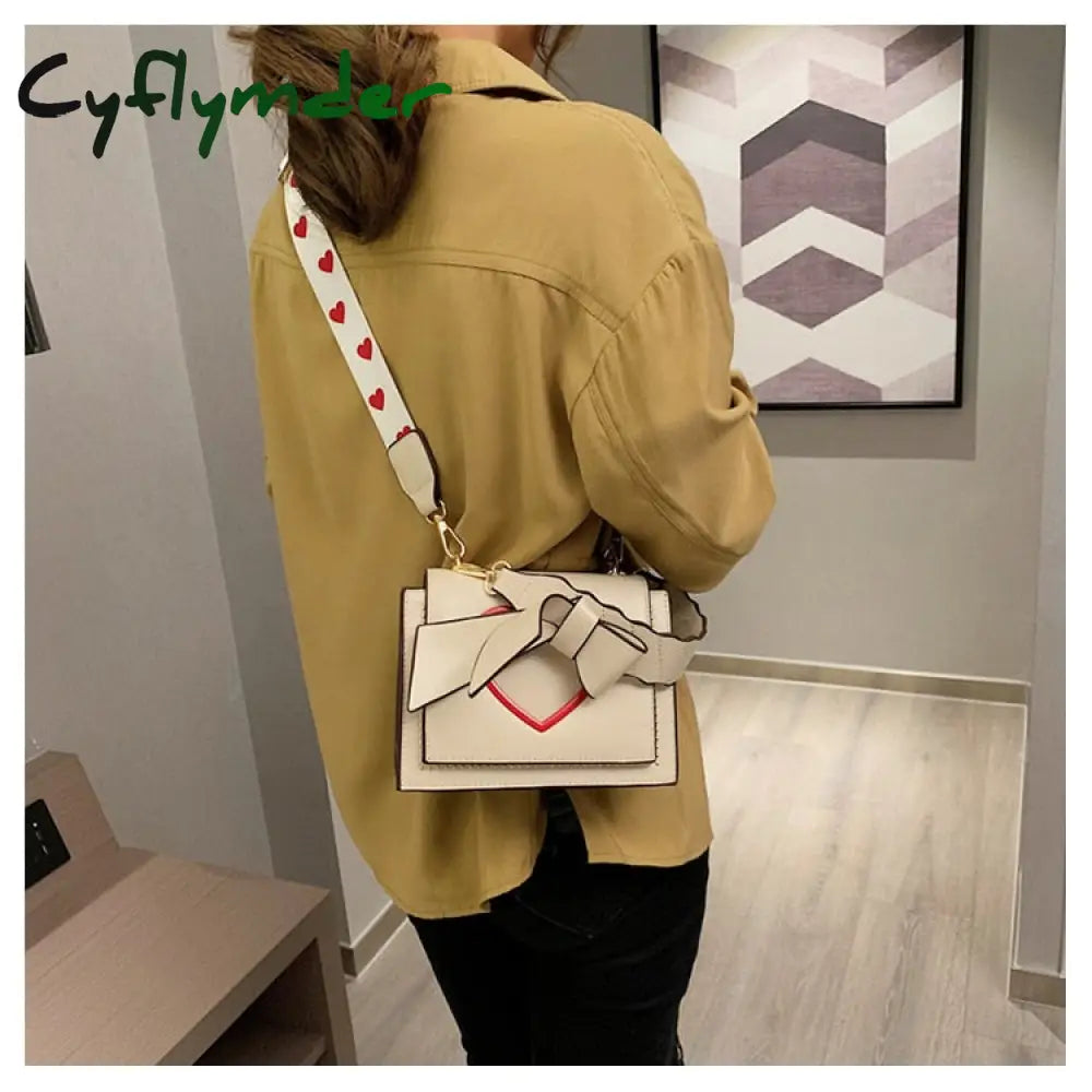 Cyflymder Luxury Handbag Fashion New High Quality Pu Leather Women’s Designer Sweet Girl Bow Tote