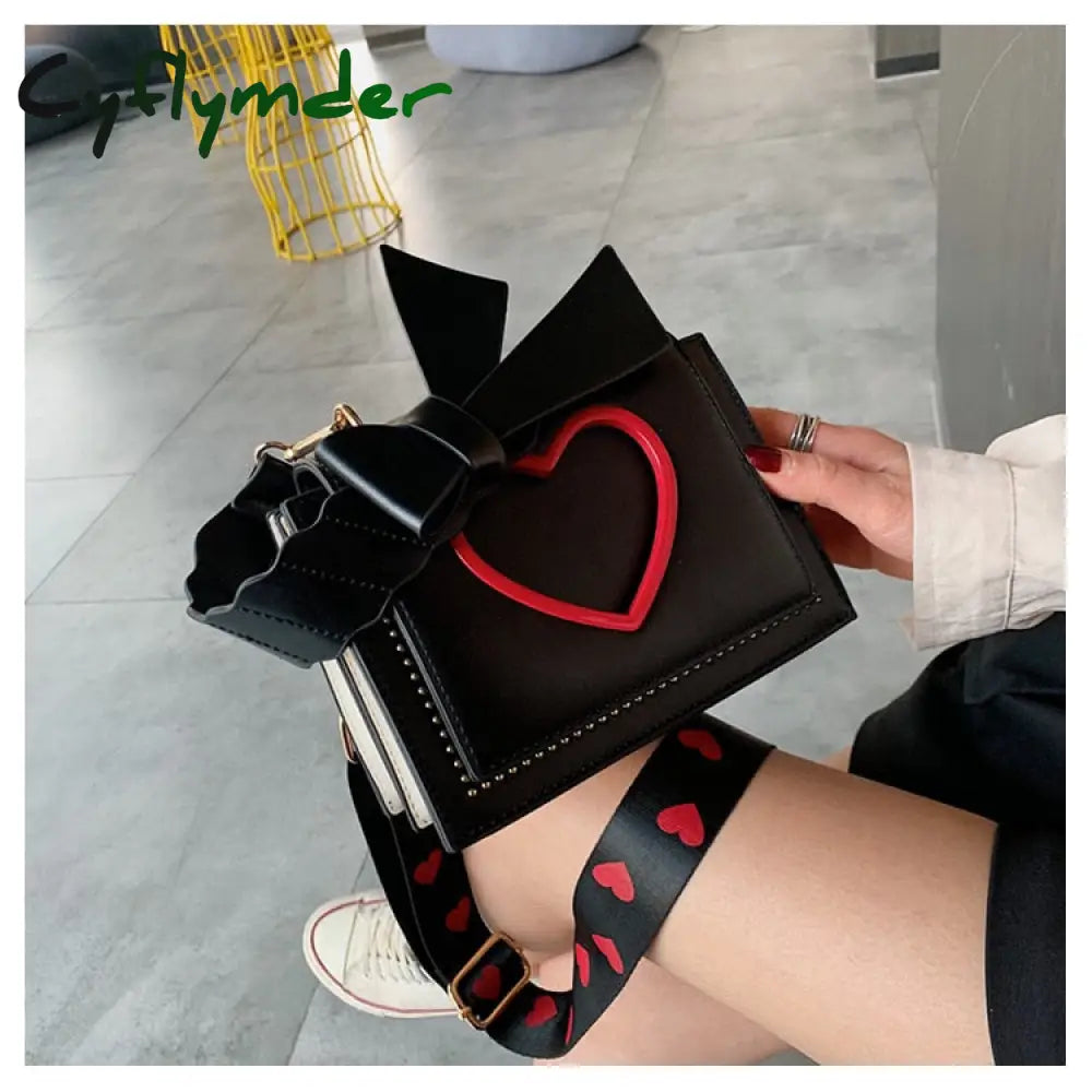 Cyflymder Luxury Handbag Fashion New High Quality Pu Leather Women’s Designer Sweet Girl Bow Tote