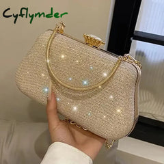 High Design Women Evening Bag Brand Party Banquet Glitter Bag For Ladies Wedding Clutch Handbag Shoulder Bag Chain Bolsas