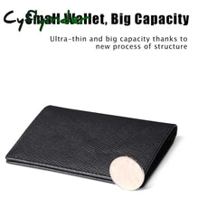 Cyflymder Luxury Rfid Bifold Small Card Wallet For Men Contrast Color Slim Cross Pattern Genuine