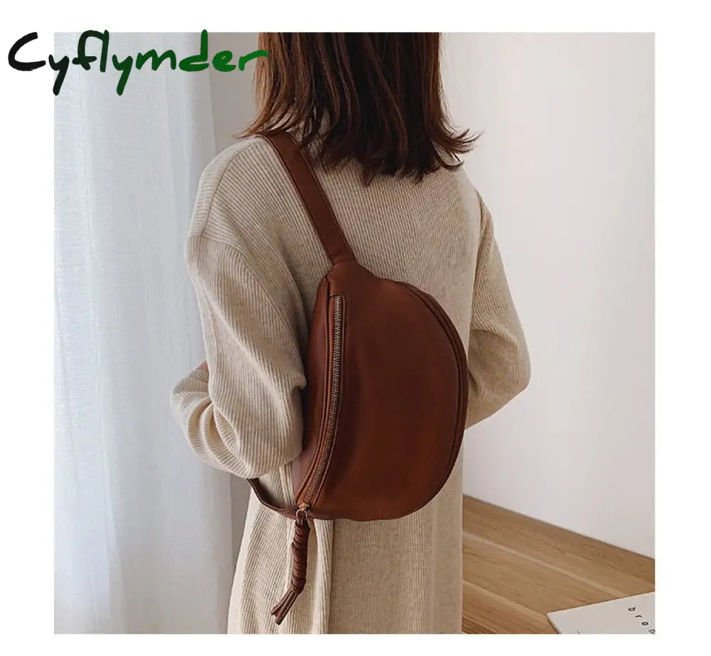 Cyflymder Luxury Women’s Waist Bag Fanny Pack Fashion Pu Leather Crossbody Bags High Quality