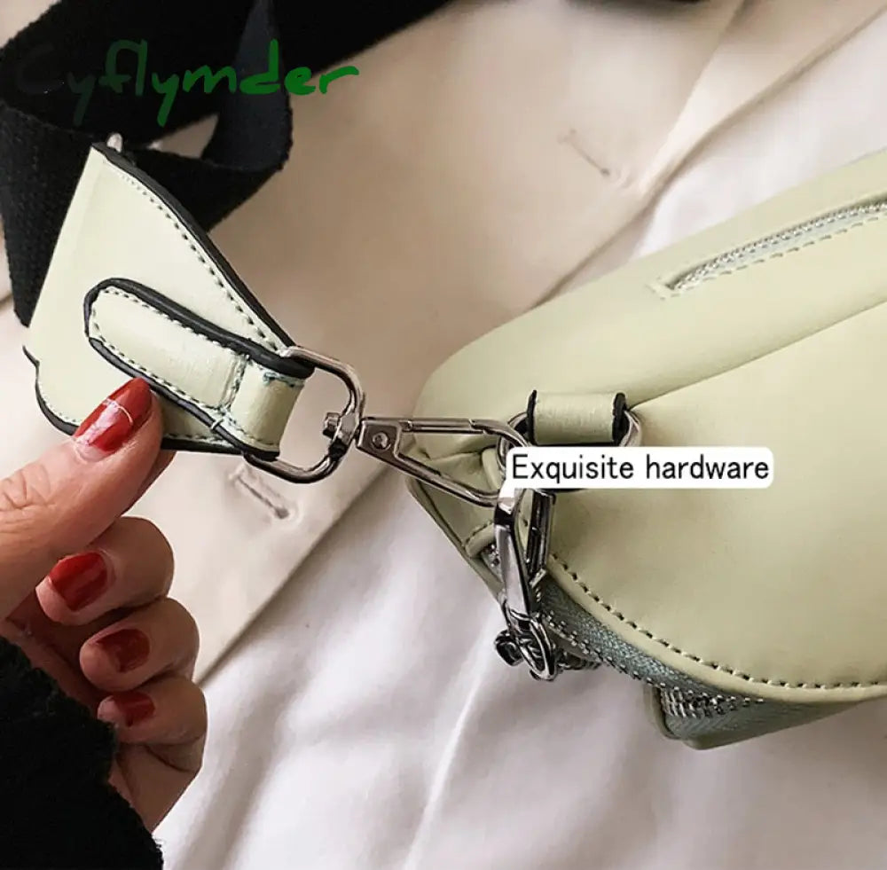 Cyflymder Luxury Women’s Waist Bag Fanny Pack Fashion Pu Leather Crossbody Bags High Quality