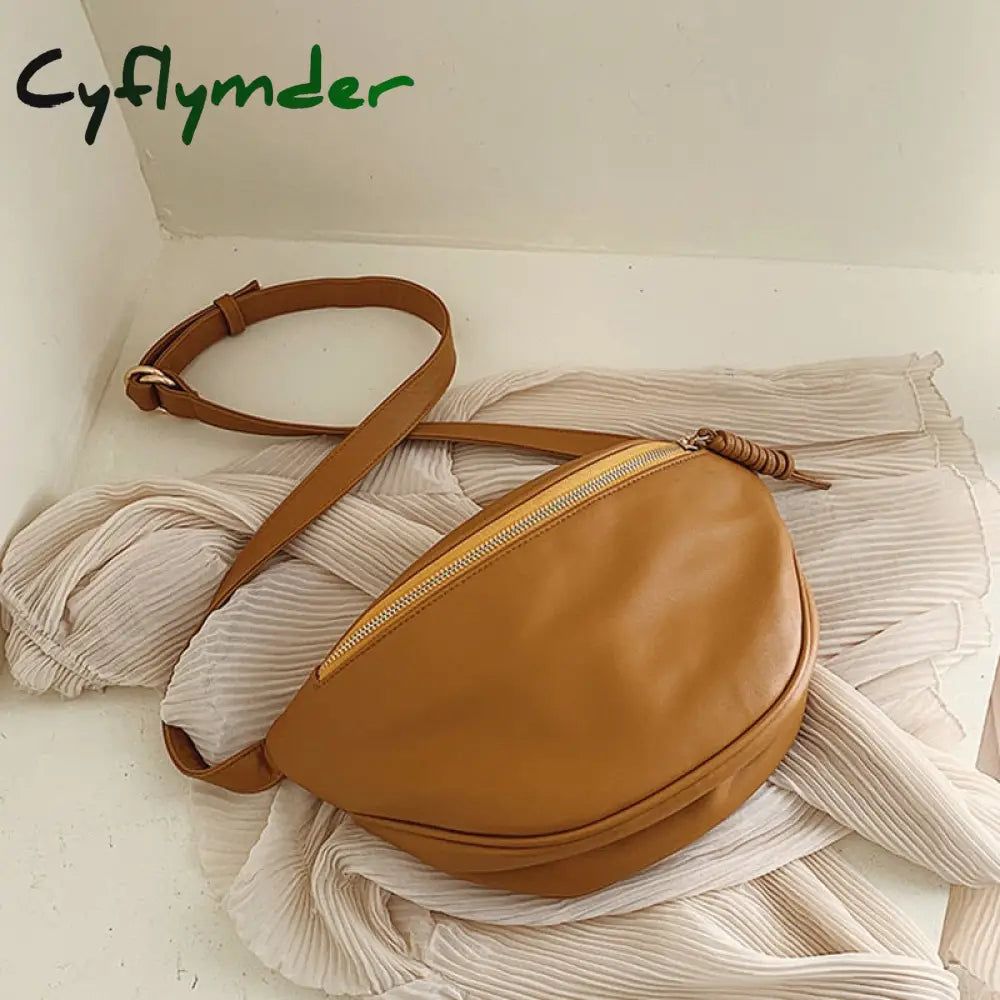 Cyflymder Luxury Women’s Waist Bag Fanny Pack Fashion Pu Leather Crossbody Bags High Quality