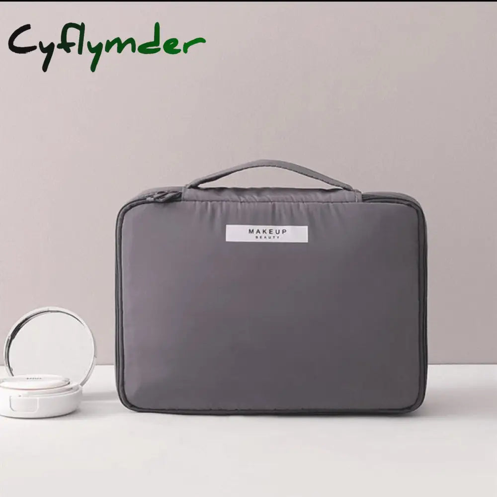 Cyflymder Makeup Bag For Women Toiletries Organizer Waterproof Travel Make Up Storage Pouch Female